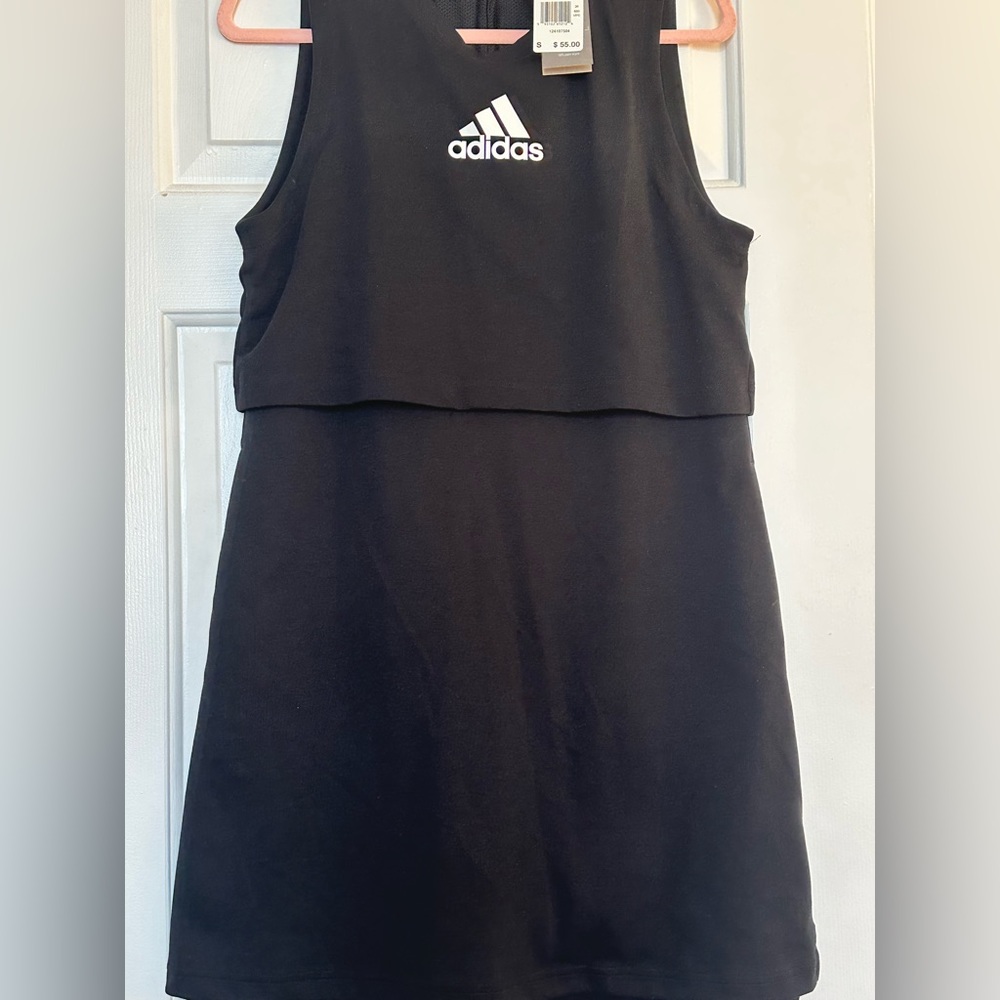 Adidas Black Signature White Stripes Sports Dress